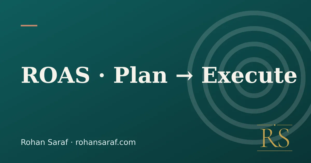 Cover: ROAS-focused media planning, shown as a planning loop.